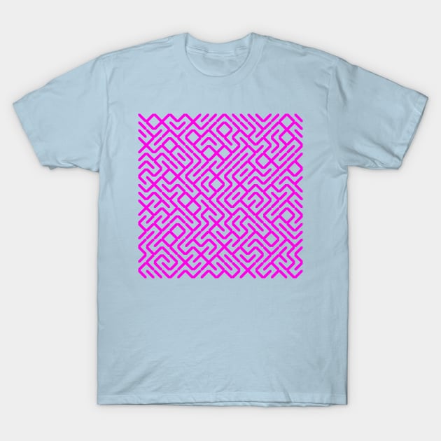 "10 PRINT..."-style Recursive Digital Maze T-Shirt by brutalworld